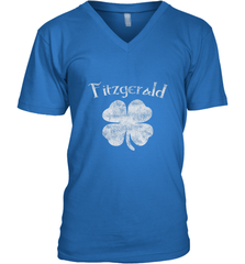 Vintage Fitzgerald Irish Shamrock St Patty's Day Men's V-Neck Men's V-Neck - FordPhuMy
