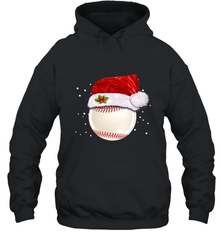 Baseball Ball Christmas Santa Hat Xmas Sport Funny Snow Hooded Sweatshirt Hooded Sweatshirt - FordPhuMy