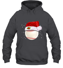 Baseball Ball Christmas Santa Hat Xmas Sport Funny Snow Hooded Sweatshirt Hooded Sweatshirt - FordPhuMy