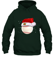 Baseball Ball Christmas Santa Hat Xmas Sport Funny Snow Hooded Sweatshirt Hooded Sweatshirt - FordPhuMy
