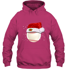 Baseball Ball Christmas Santa Hat Xmas Sport Funny Snow Hooded Sweatshirt Hooded Sweatshirt - FordPhuMy