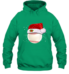 Baseball Ball Christmas Santa Hat Xmas Sport Funny Snow Hooded Sweatshirt Hooded Sweatshirt - FordPhuMy