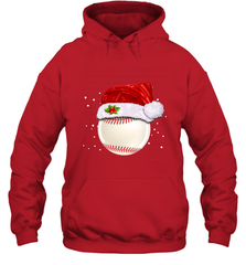 Baseball Ball Christmas Santa Hat Xmas Sport Funny Snow Hooded Sweatshirt Hooded Sweatshirt - FordPhuMy