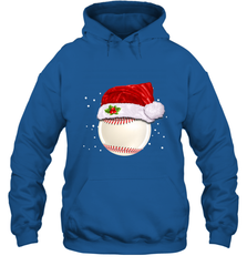 Baseball Ball Christmas Santa Hat Xmas Sport Funny Snow Hooded Sweatshirt Hooded Sweatshirt - FordPhuMy