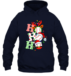 HO HO HO Baseball Santa Hat Christmas Hooded Sweatshirt