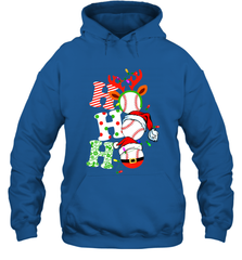 HO HO HO Baseball Santa Hat Christmas Hooded Sweatshirt Hooded Sweatshirt - FordPhuMy