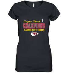 NFL super bowl Kansas City Chiefs champions Women's V-Neck T-Shirt Women's V-Neck T-Shirt - FordPhuMy