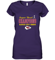 NFL super bowl Kansas City Chiefs champions Women's V-Neck T-Shirt Women's V-Neck T-Shirt - FordPhuMy