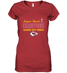 NFL super bowl Kansas City Chiefs champions Women's V-Neck T-Shirt Women's V-Neck T-Shirt - FordPhuMy
