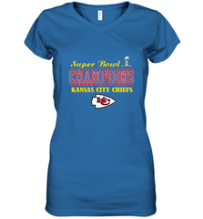 NFL super bowl Kansas City Chiefs champions Women's V-Neck T-Shirt Women's V-Neck T-Shirt - FordPhuMy