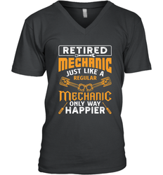 Retired Mechanic Just Like A Regular Only Way Happier Men's V-Neck