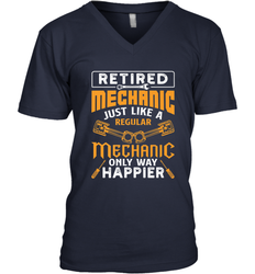 Retired Mechanic Just Like A Regular Only Way Happier Men's V-Neck