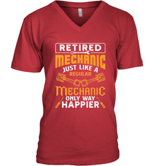 Retired Mechanic Just Like A Regular Only Way Happier Men's V-Neck Men's V-Neck - FordPhuMy
