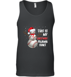 Baseball Snowman Christmas This is my Christmas Pajama Men's Tank Top
