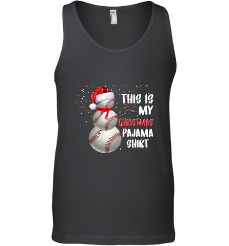 Baseball Snowman Christmas This is my Christmas Pajama Men's Tank Top Men's Tank Top / Black / XS Men's Tank Top - FordPhuMy