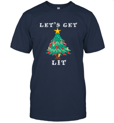 Let's Get Lit Adult ChristmasToo Lit To Quit Men's T-Shirt