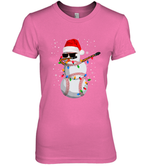 Dabbing Snowman Baseball Christmas Lights Pajama Tee Women's Premium T-Shirt Women's Premium T-Shirt - FordPhuMy