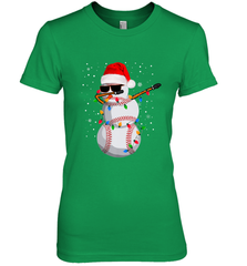 Dabbing Snowman Baseball Christmas Lights Pajama Tee Women's Premium T-Shirt Women's Premium T-Shirt - FordPhuMy