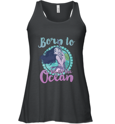 Disney Moana Born To Be In The Ocean Painted Women's Racerback Tank