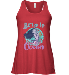 Disney Moana Born To Be In The Ocean Painted Women's Racerback Tank