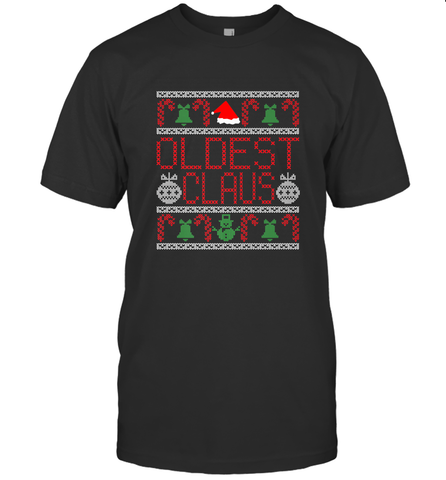 Oldest Claus Santa Hat Christmas Gift Matching Family Ugly Men's T-Shirt Men's T-Shirt / Black / S Men's T-Shirt - FordPhuMy