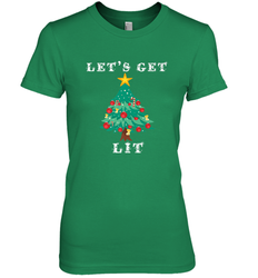 Let's Get Lit Adult ChristmasToo Lit To Quit Women's Premium T-Shirt