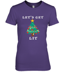 Let's Get Lit Adult ChristmasToo Lit To Quit Women's Premium T-Shirt Women's Premium T-Shirt - FordPhuMy