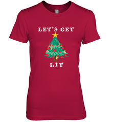 Let's Get Lit Adult ChristmasToo Lit To Quit Women's Premium T-Shirt Women's Premium T-Shirt - FordPhuMy