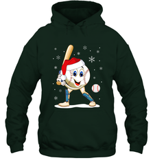 Christmas Baseball Santa Xmas Gift Lover Hooded Sweatshirt Hooded Sweatshirt - FordPhuMy