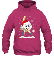 Christmas Baseball Santa Xmas Gift Lover Hooded Sweatshirt Hooded Sweatshirt - FordPhuMy