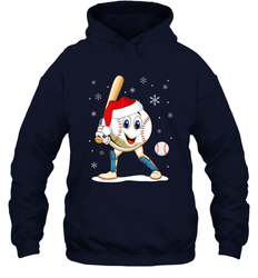 Christmas Baseball Santa Xmas Gift Lover Hooded Sweatshirt