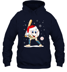Christmas Baseball Santa Xmas Gift Lover Hooded Sweatshirt Hooded Sweatshirt - FordPhuMy