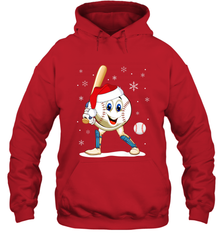 Christmas Baseball Santa Xmas Gift Lover Hooded Sweatshirt Hooded Sweatshirt - FordPhuMy