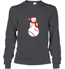 Snowman Baseball Christmas Long Sleeve T-Shirt Long Sleeve T-Shirt - FordPhuMy