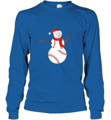 Snowman Baseball Christmas Long Sleeve T-Shirt Long Sleeve T-Shirt - FordPhuMy