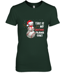 Baseball Snowman Christmas This is my Christmas Pajama Women's Premium T-Shirt Women's Premium T-Shirt - FordPhuMy
