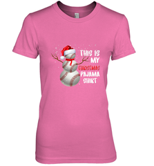 Baseball Snowman Christmas This is my Christmas Pajama Women's Premium T-Shirt Women's Premium T-Shirt - FordPhuMy