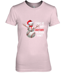 Baseball Snowman Christmas This is my Christmas Pajama Women's Premium T-Shirt Women's Premium T-Shirt - FordPhuMy