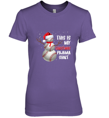 Baseball Snowman Christmas This is my Christmas Pajama Women's Premium T-Shirt Women's Premium T-Shirt - FordPhuMy