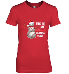 Baseball Snowman Christmas This is my Christmas Pajama Women's Premium T-Shirt Women's Premium T-Shirt - FordPhuMy
