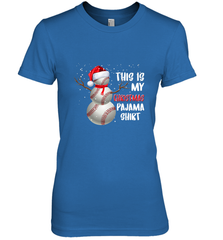 Baseball Snowman Christmas This is my Christmas Pajama Women's Premium T-Shirt Women's Premium T-Shirt - FordPhuMy