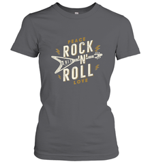 Peace Rock and Roll Love Music Guitar Retro Hippie Women's T-Shirt Women's T-Shirt - FordPhuMy