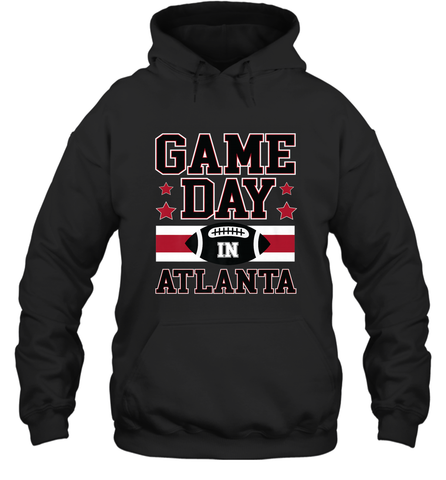 NFL Atlanta Game Day Football Home Team Colors Women Girl Gift Hooded Sweatshirt Hooded Sweatshirt / Black / S Hooded Sweatshirt - FordPhuMy