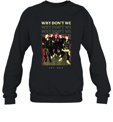 Why Don't We Vintage Rockers Crewneck Sweatshirt Crewneck Sweatshirt / Black / S Crewneck Sweatshirt - FordPhuMy