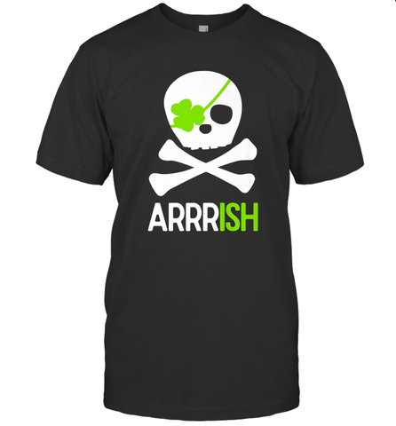 St. Patricks Day Irish Pirate Skull and Cross bones Men's T-Shirt