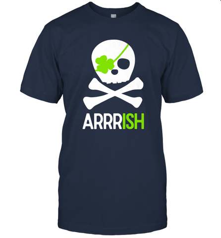 St. Patricks Day Irish Pirate Skull and Cross bones Men's T-Shirt