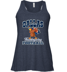 Dallas Thanksgiving Day Funny Turkey Playing Texas Football Premium T Shirt Women's Racerback Tank Women's Racerback Tank - FordPhuMy