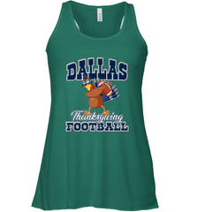 Dallas Thanksgiving Day Funny Turkey Playing Texas Football Premium T Shirt Women's Racerback Tank Women's Racerback Tank - FordPhuMy