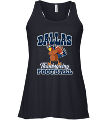 Dallas Thanksgiving Day Funny Turkey Playing Texas Football Premium T Shirt Women's Racerback Tank Women's Racerback Tank - FordPhuMy