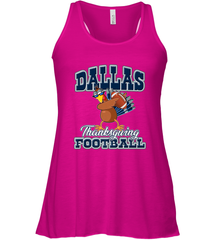 Dallas Thanksgiving Day Funny Turkey Playing Texas Football Premium T Shirt Women's Racerback Tank Women's Racerback Tank - FordPhuMy